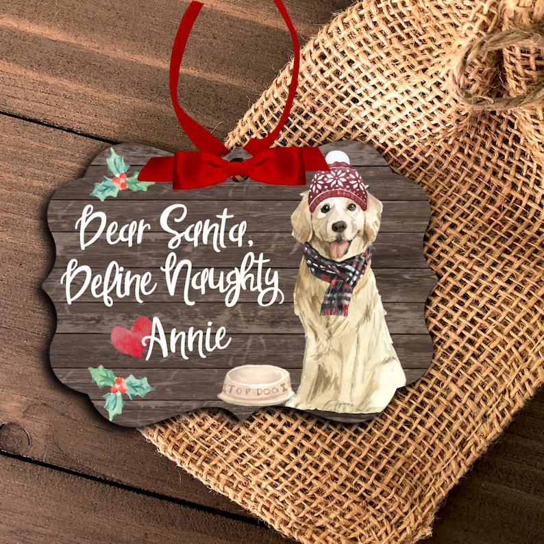 funny golden retriever ornament funny personalized golden image 1