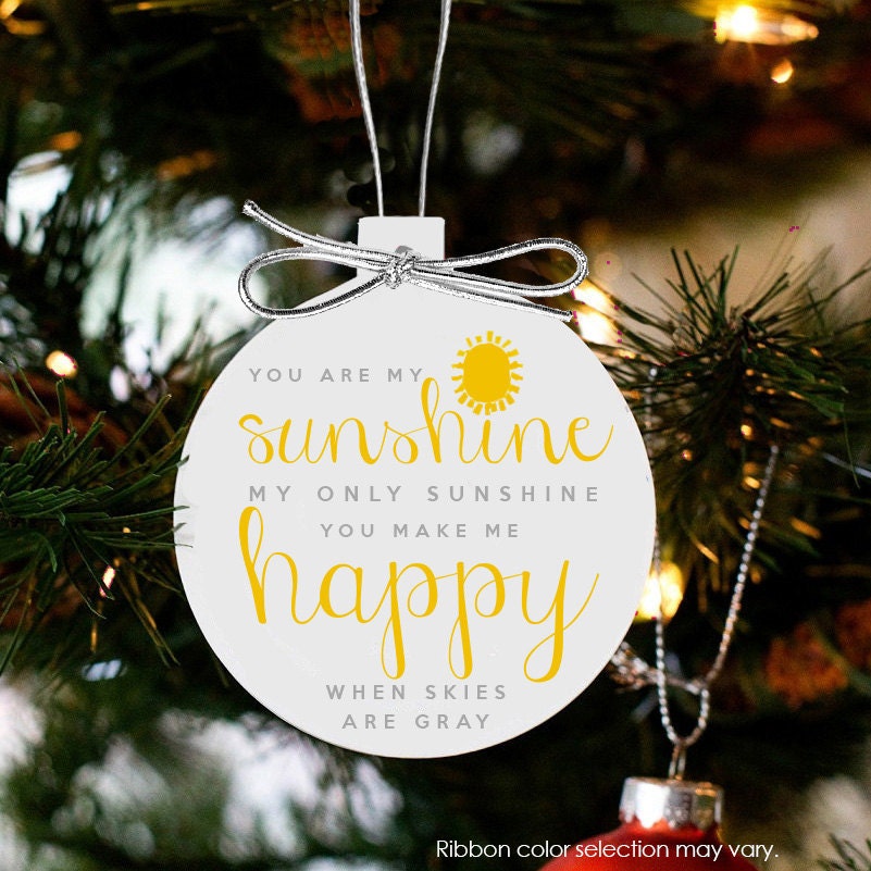 christmas ornament you are my sunshine my only sunshine FRONT