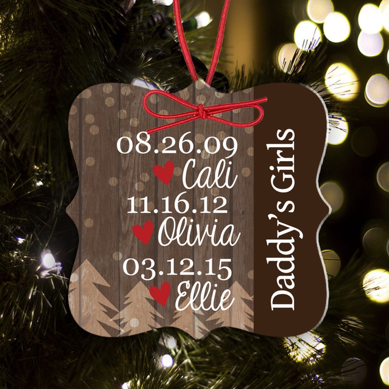 parents ornament kids birthdays ornament important dates ornament daddys girl ornament DGBO
