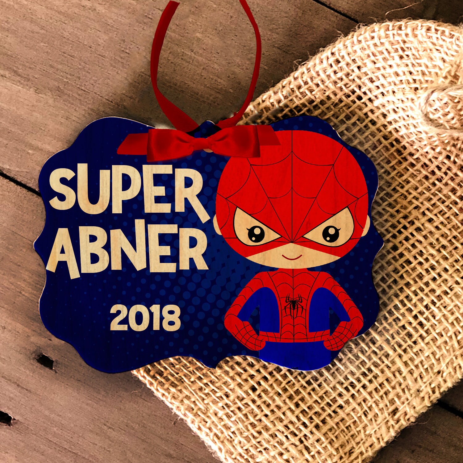 Superhero ornament boy's superhero ornament spider | Etsy