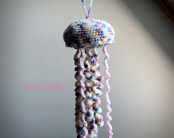 Jellyfish, crocheted jellyfish, Hanging decor