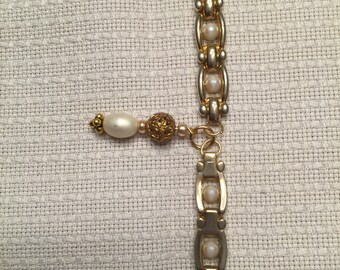 Repurposed watch band bracelet.