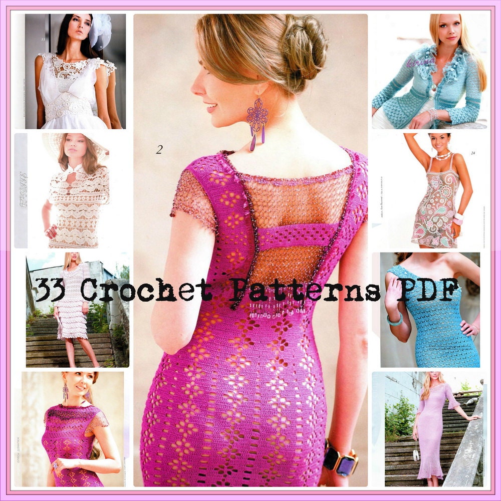 Crochet Patterns. Ebook. Instant Download PDF. DressSkirt Etsy