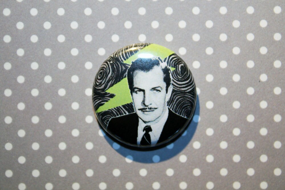 Vincent Price- One Inch Pinback Button Magnet