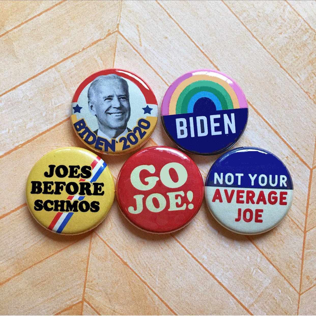 Joe Biden Democrat Election Campaign- one inch pinback button set