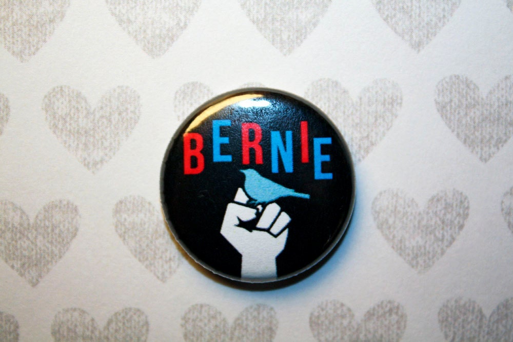 Bernie/Birdie Sanders Political Democrat -One Inch Pinback Button Mag…