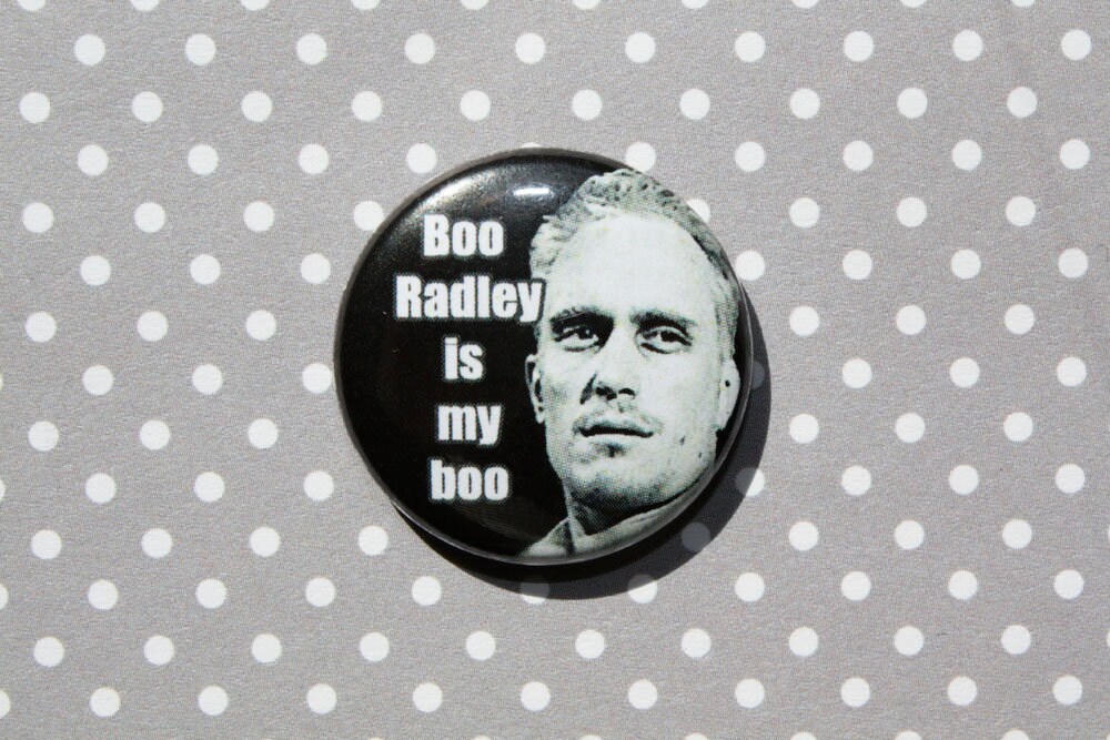 To Kill a Mockingbird Boo Radley- One Inch Pinback Button Magnet