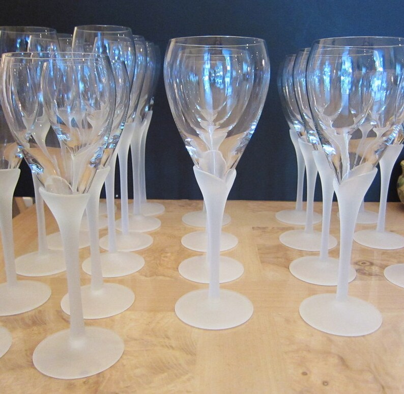 Vintage Mikasa Crystal Stemware Eight Fluted Champagne Glasses Etsy