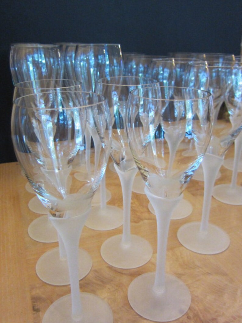 Vintage Mikasa Crystal Stemware Eight Fluted Champagne Glasses Etsy
