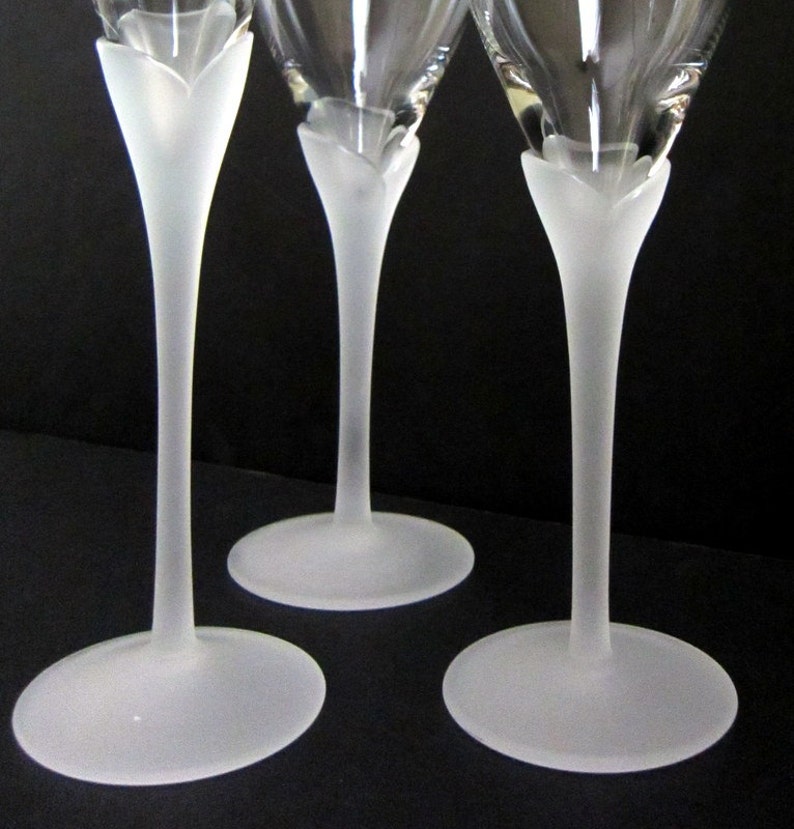 Vintage Mikasa Crystal Stemware Eight Fluted Champagne Glasses Etsy