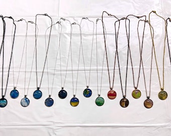 Fluid Art Pendants ~ Unique Mini Pieces Of Art!