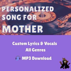 Mother Stepmother Custom Song Lyrics | Personalised Song | | Personalised Lyrics | Custom Music | Unique Music Gift | MP3 | Digital Download
