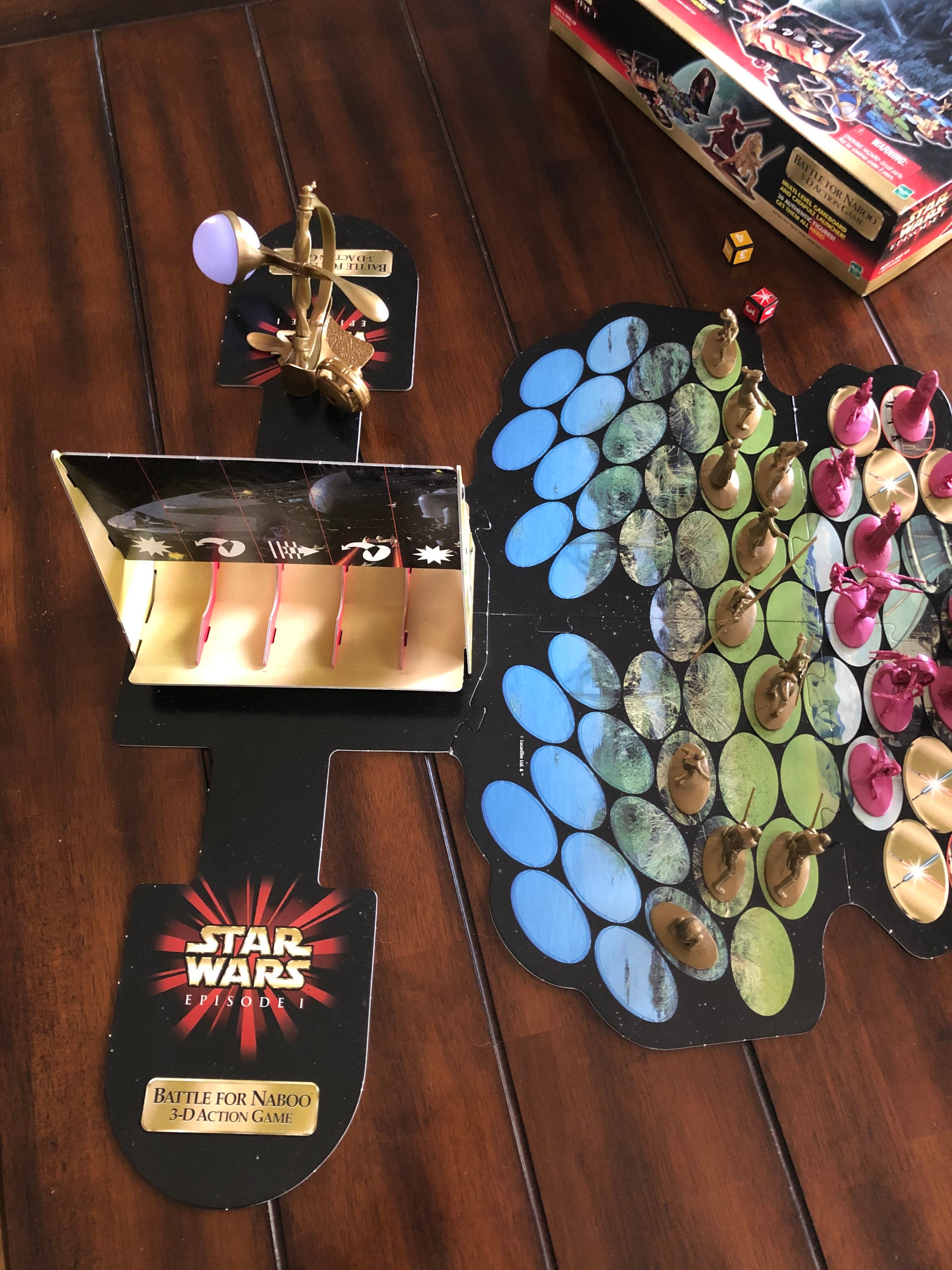 RARE Hasbro Star Wars Episode 1 Battle for Naboo 3d Action Board Game 1999  for sale online