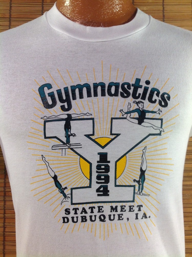 Vintage 1994 Small Adult Gymnastics YMCA State Meet Dubuque | Etsy