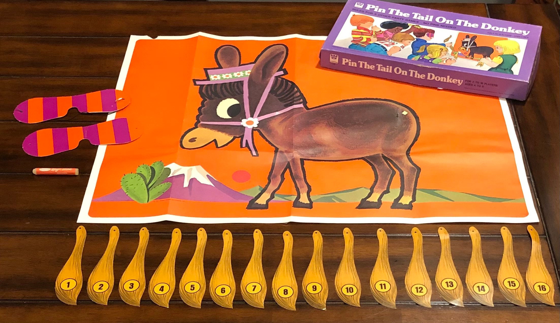 Vintage 1975 Pin the Tail on the Donkey Childrens Party Etsy