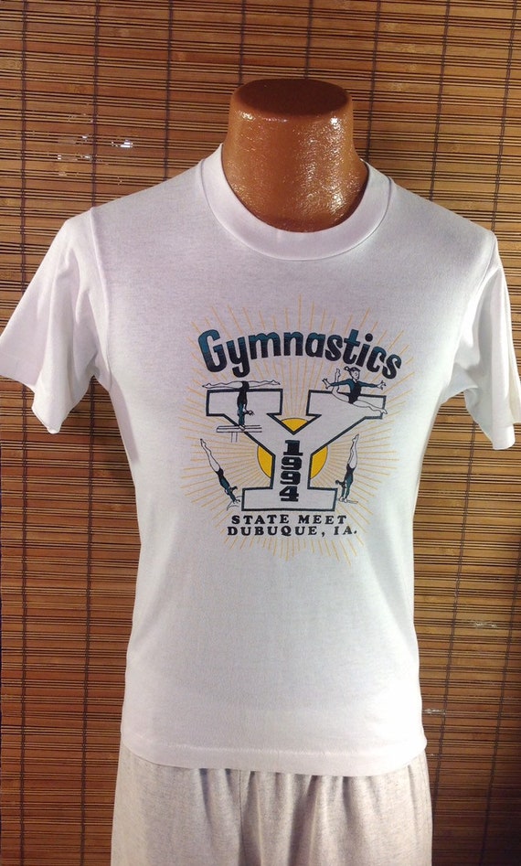 Vintage 1994 Small Adult Gymnastics YMCA State Meet, … Gem