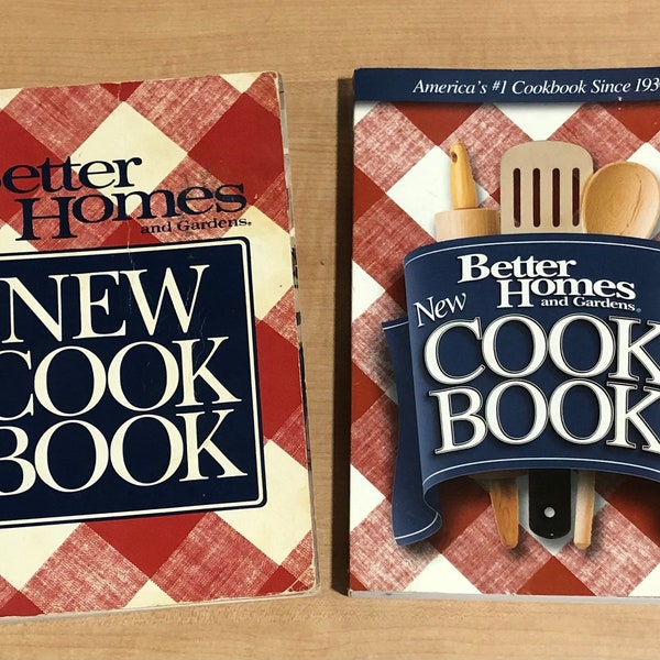 Vintage 1989 and 2002, Pair of Better Homes and Gardens “New Cook Book” from Meredith Corporation in Des Moines, Iowa. Each is in used vinta