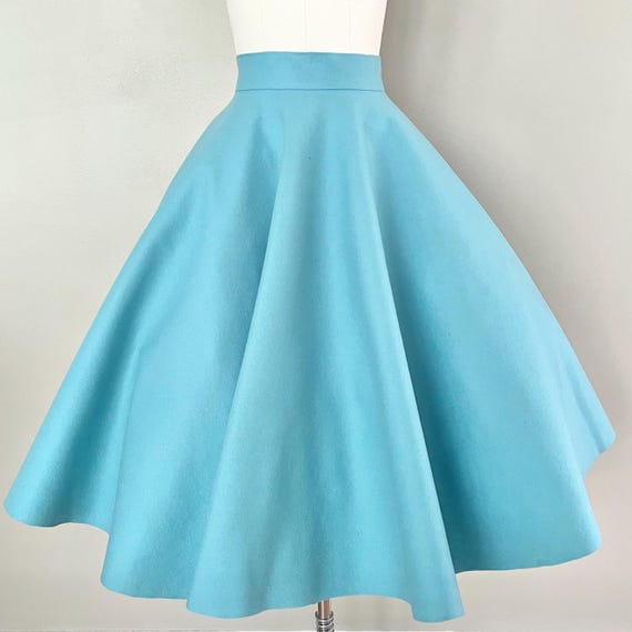 1950s circle skirt, wool felt poodle skirt, authentic… Gem