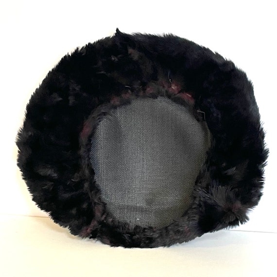 1940s mink hat, silky fur percher, platter bonnet… - image 7