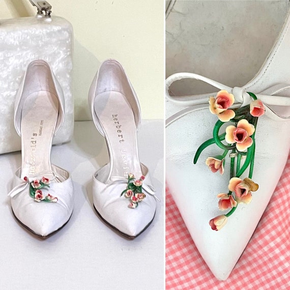 Heels with hotsell metal flowers
