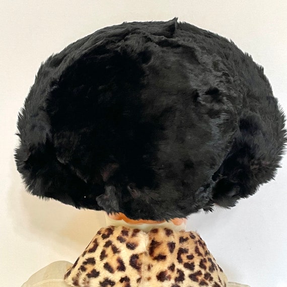 1940s mink hat, silky fur percher, platter bonnet… - image 6
