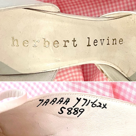 Herbert Levin high heels shoes, enameled metal fl… - image 9