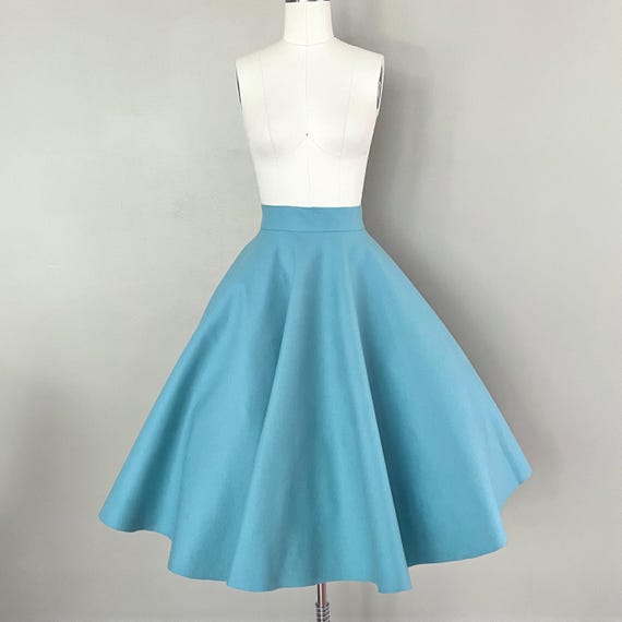 1950s circle skirt, wool felt poodle skirt, authentic… Gem