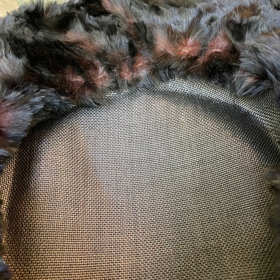 1940s mink hat, silky fur percher, platter bonnet… - image 10