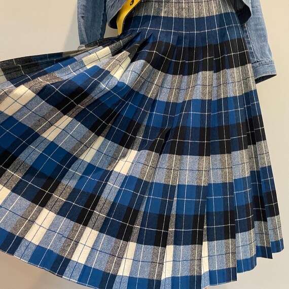 1940s Prim Pleated Skirt - Red Natural Fibre