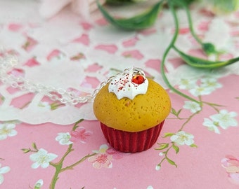 Collier cupcake gourmand bijoux gourmands fimo