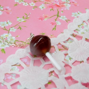 Lollipop necklace cola gourmet jewelry fimo
