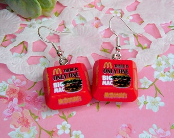 Boucles d'oreilles fast food big mac