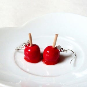 Gourmet candy apple earrings fimo jewelry