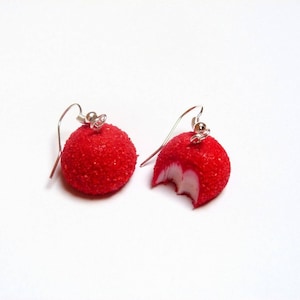 Strawberry candy earrings