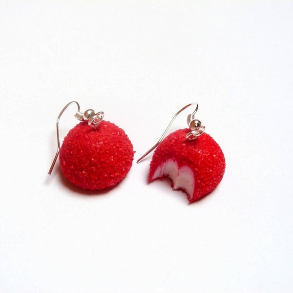 Boucles d'oreille bonbon à la fraise