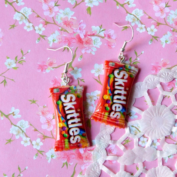 Boucles d'oreilles skittles bijoux gourmands