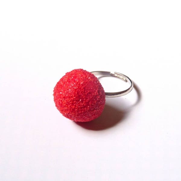 Bague bonbon fraise