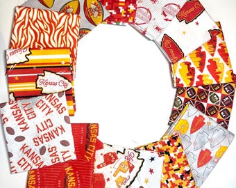 NEW Kansas City Chiefs  (14 pieces) Fat Quarter Bundle