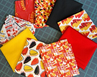 Kansas City Chiefs (9) pieces) Fat Quarter Bundle