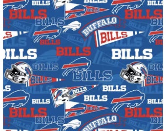 NFL Licensed Buffalo Bills Fabric - 45 in   (Sold by 1/2 yd)