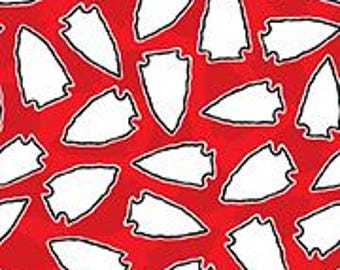 Chiefs Mini Arrow Toss, Red - by Paintbrush Fabrics.  (Sold by 1/2 yd)