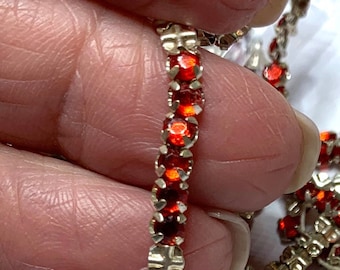 31 Vintage Red Rose Montees with Silver Settings, ss12,, C14-03