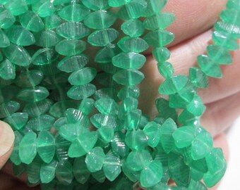 24 Vintage Czechoslovakia Green Textured Glass Petite Spacer Beads – Sew-On Czech Craft Supply