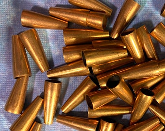 12 Vintage Copper Bead Caps, Perfect for Drops or Necklace Ends. Approx 16mm opening