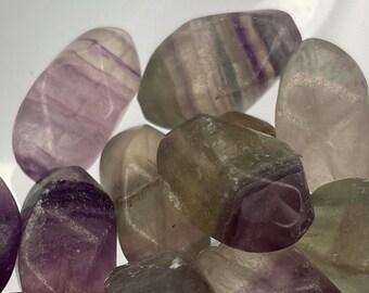 7 Tumbled Fluorite Oval Irregular-Shape