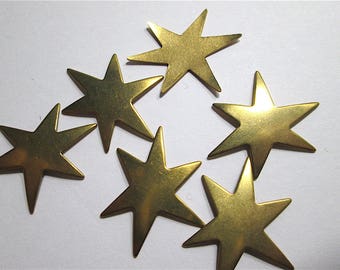 4 Brass Star Blanks