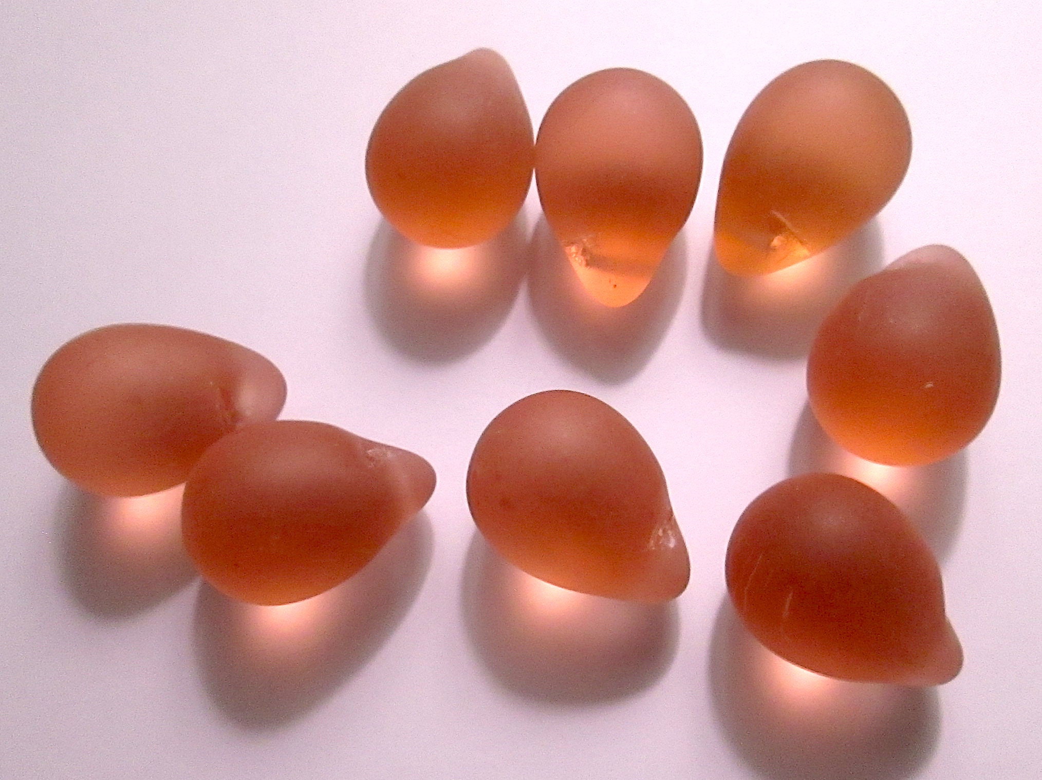 5 Vintage Pink Frosted Chandelier Drops, Jewlery Conponents, 20mm, D5-32