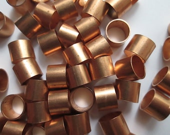 20 Copper Tube Beads, Great for Enameling