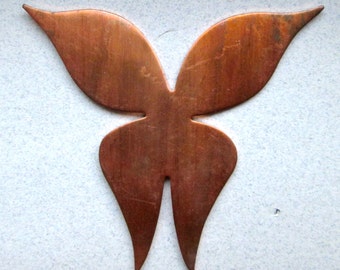 2 Vintage Copper-Plated Butterfly Stampings, 1960s Kim Stock