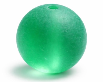 Vintage Translucent Etched/Frosted Green Round Beads, 7mm or 10mm, U-Pick  Czechoslovakia, 7MM, 10MM